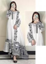 Faux Georgette White Traditional Wear Embroidery Work Pakistani Suit